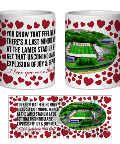 Stevenage Fan Mug I Love you More Than That Love Hearts Mug Cup Valentines Day