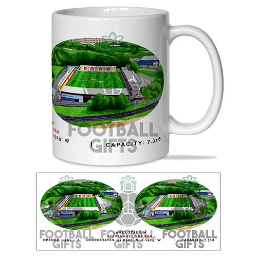 Stevenage Around The Grounds Lamex Stadium Water Colour Mug Cup