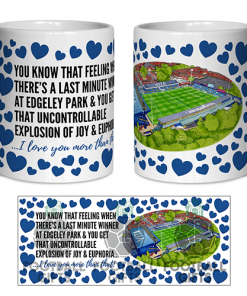 Stockport County Fan Mug I Love you More Than That Love Hearts Mug Cup Valentines Day