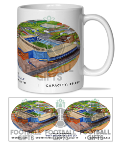 West Brom Around The Grounds The Hawthorns Stadium Water Colour Mug Cup