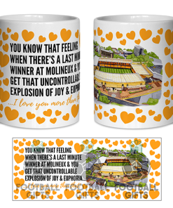 Wolves Fan Mug I Love you More Than That Love Hearts Mug Cup Valentines Day