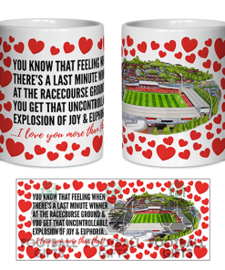 Wrexham Fan Mug I Love you More Than That Love Hearts Mug Cup Valentines Day