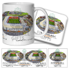 Blackpool Around The Grounds Bloomfield Road Water Colour Mug & Coaster Set