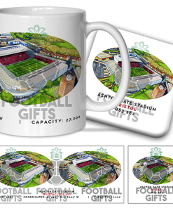 Bristol City Around The Grounds Ashton Gate Stadium Water Colour Mug & Coaster Set
