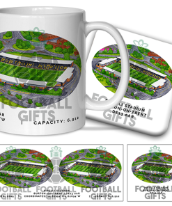Burton Albion Around The Grounds Pirelli Stadium Water Colour Mug & Coaster Set