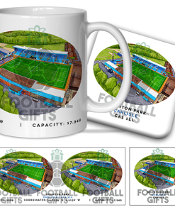 Carlisle Utd Around The Grounds Brunton Park Stadium Water Colour Mug & Coaster Set