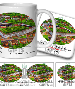 Cheltenham Town Around The Grounds EV Charger Points Stadium Water Colour Mug & Coaster Set