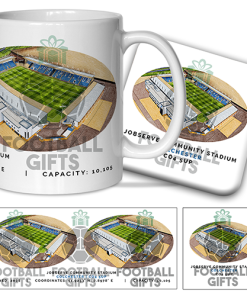 Colchester United Around The Grounds JobServe Community Stadium Water Colour Mug & Coaster Set