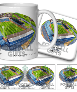 Dundee Around The Grounds Dens Park Stadium Water Colour Mug & Coaster Set