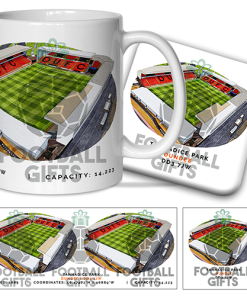 Dundee United Around The Grounds Tannadice Park Stadium Water Colour Mug & Coaster Set