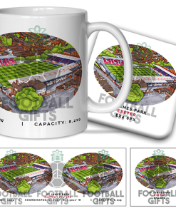 Exeter City Around The Grounds St James Park Stadium Water Colour Mug & Coaster Set
