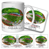 Fleetwood Town Around The Grounds Highbury Stadium Water Colour Mug & Coaster Set