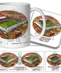 Grimsby Town Around The Grounds Blundell Park Water Colour Mug & Coaster Set