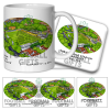 Harrogate Town Around The Grounds The Exercise Stadium Water Colour Mug & Coaster Set