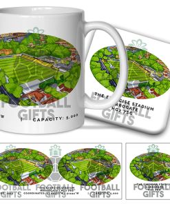 Harrogate Town Around The Grounds The Exercise Stadium Water Colour Mug & Coaster Set