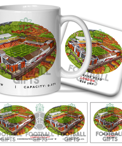 Leyton Orient Around The Grounds Brisbane Road Water Colour Mug & Coaster Set