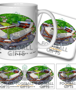 Motherwell Around The Grounds Fir Park Stadium Water Colour Mug & Coaster Set