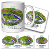 Shrewsbury Town Around The Grounds New Meadow Stadium Water Colour Mug & Coaster Set
