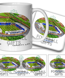 Shrewsbury Town Around The Grounds New Meadow Stadium Water Colour Mug & Coaster Set