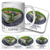 St Johnstone Around The Grounds McDiarmid Park Stadium Water Colour Mug & Coaster Set
