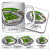 St Mirren Around The Grounds The SMISA Stadium Water Colour Mug & Coaster Set