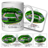 Stevenage Around The Grounds Lamex Stadium Water Colour Mug & Coaster Set