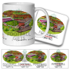 Swindon Town Around The Grounds County Ground Stadium Water Colour Mug & Coaster Set