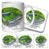 Wycombe Wanderers Around The Grounds Adams Park Stadium Water Colour Mug & Coaster Set