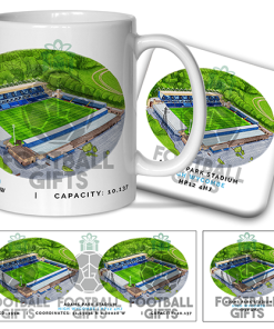 Wycombe Wanderers Around The Grounds Adams Park Stadium Water Colour Mug & Coaster Set