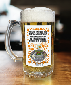 Blackpool Beer Glass I Love you More Than That Love Hearts Beer Glass