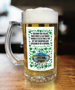 Celtic Beer Glass I Love you More Than That Love Hearts Beer Glass