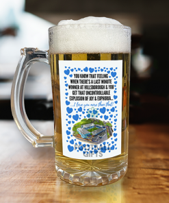 Sheff Wednesday Beer Glass I Love you More Than That Love Hearts Beer Glass