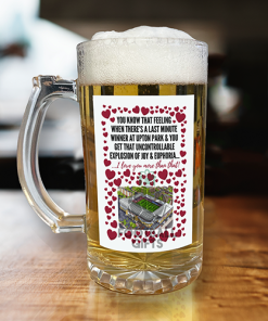 West Ham Beer Glass I Love you More Than That Love Hearts Beer Glass