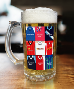 Crewe Alexandra Retro Shirt Montage Beer Glass Classic Kits