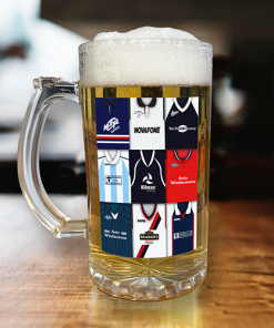 Dundee Retro Shirt Montage Beer Glass Classic Kits