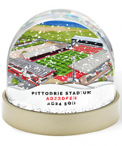 Aberdeen Around The Grounds Pittodrie Stadium Water Colour Snow Globe