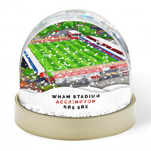 Accrington Stanley Around The Grounds Wham Stadium Water Colour Snow Globe