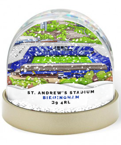 Birmingham City Around The Grounds St Andrews Stadium Water Colour Snow Globe
