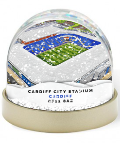 Cardiff Around The Grounds Cardiff City Stadium Water Colour Snow Globe