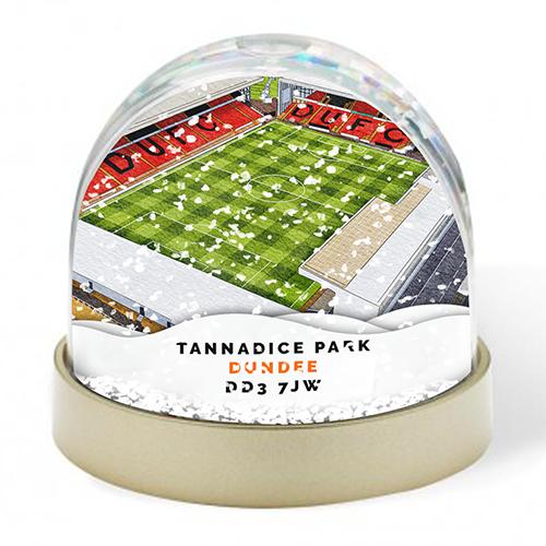 Dundee United Around The Grounds Tannadice Park Stadium Water Colour Snow Globe