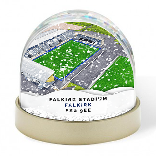 Falkirk Around The Grounds Falkirk Stadium Water Colour Snow Globe