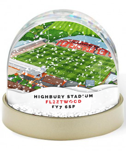 Fleetwood Town Around The Grounds Highbury Stadium Water Colour Snow Globe