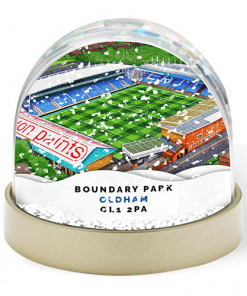 Oldham Athletic Around The Grounds Boundary Park Stadium Water Colour Snow Globe