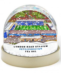 Peterborough Around The Grounds London Road Stadium Water Colour Snow Globe
