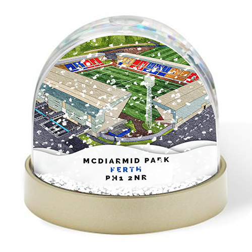 St Johnstone Around The Grounds McDiarmid Park Stadium Water Colour Snow Globe