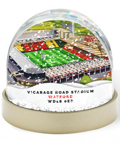 Watford Around The Grounds Vicarage Road Stadium Water Colour Snow Globe