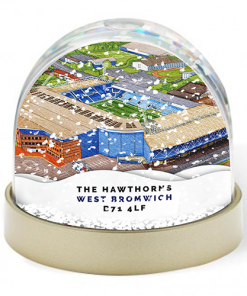 West Brom Around The Grounds The Hawthorns Stadium Water Colour Snow Globe