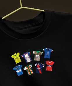 Carlisle Utd Retro Kits Black T-Shirt Classic Kits - Image 3