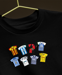 Colchester Utd Retro Kits Black T-Shirt Classic Kits - Image 3