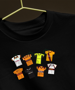 Motherwell Retro Kits Black T-Shirt Classic Kits - Image 3